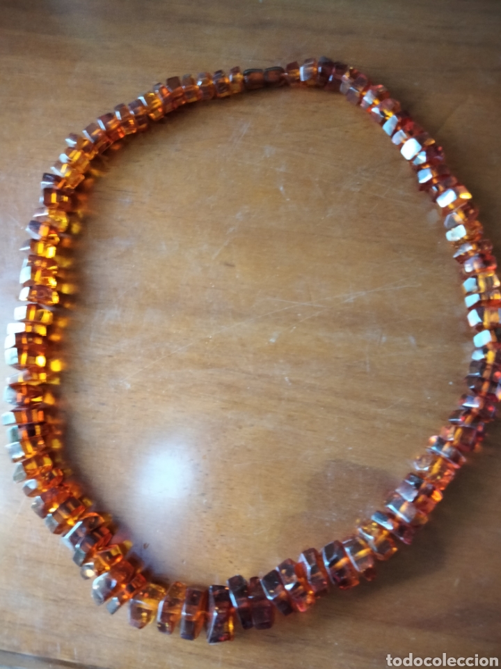 Joyeria: COLLAR DE SIMIL AMBAR CIERRE DE TORNILLO DE ROSCA 1970 BAKELITE - Foto 5