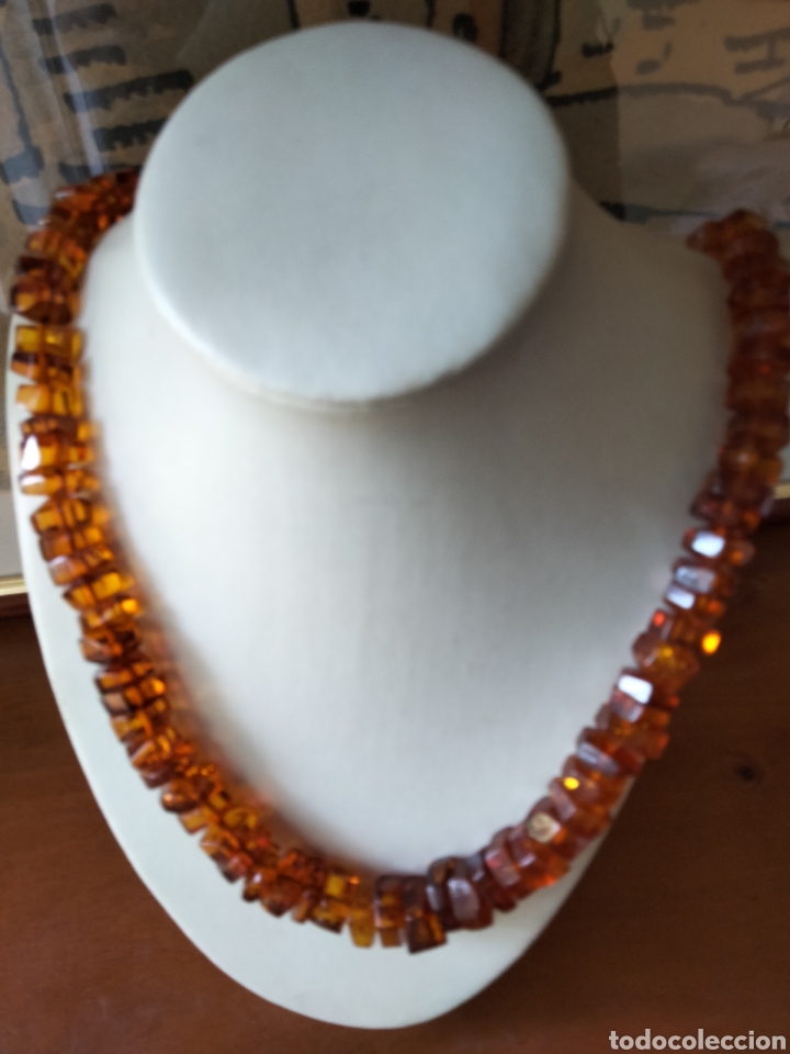 Joyeria: COLLAR DE SIMIL AMBAR CIERRE DE TORNILLO DE ROSCA 1970 BAKELITE - Foto 7