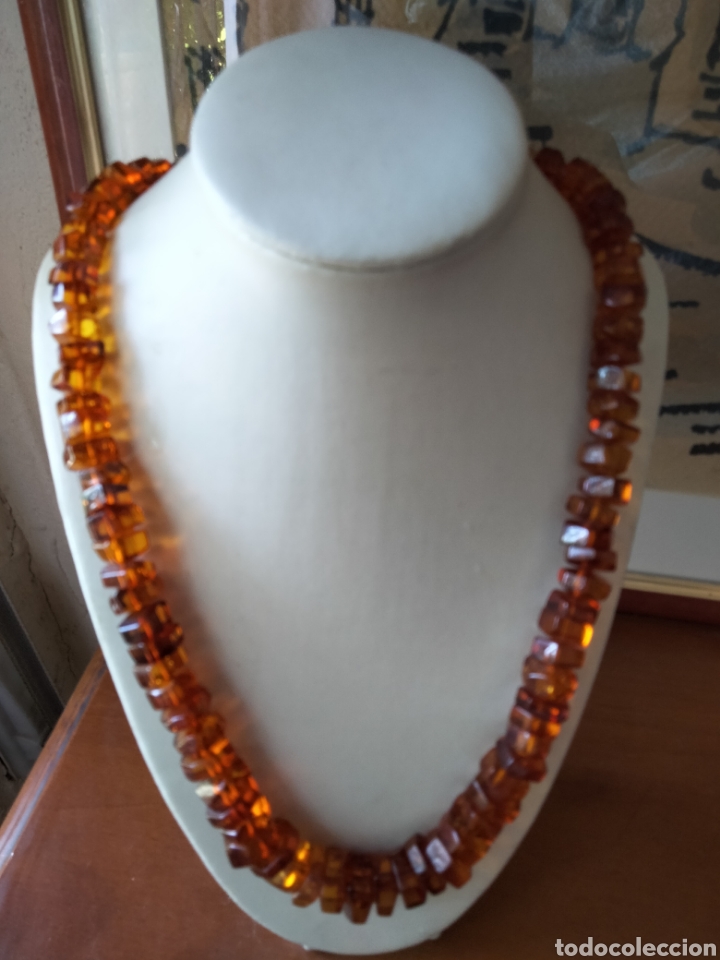 Joyeria: COLLAR DE SIMIL AMBAR CIERRE DE TORNILLO DE ROSCA 1970 BAKELITE - Foto 1