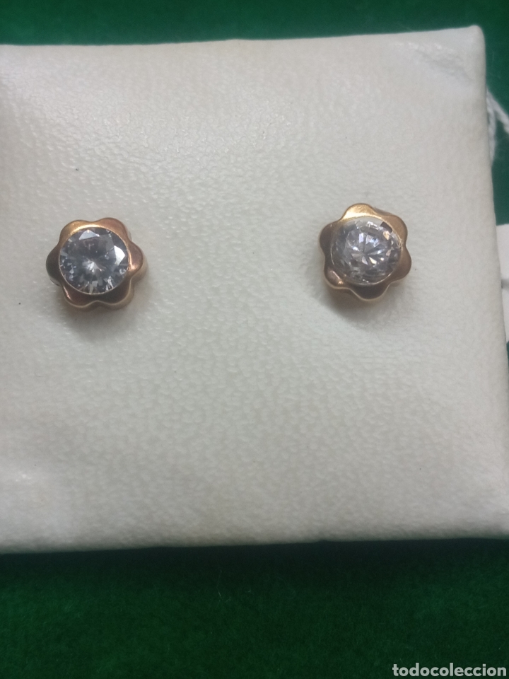 Joyeria: Pendiente de oro y circonita V - Foto 1