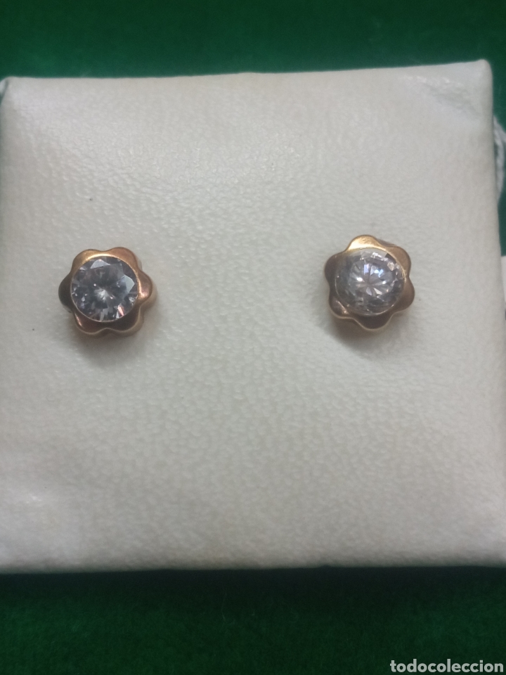 Joyeria: Pendiente de oro y circonita V - Foto 2