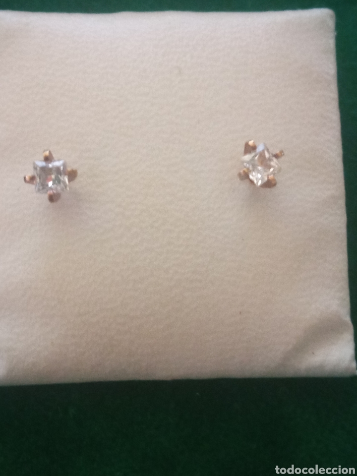 Joyeria: Pendiente de oro y circonita V - Foto 1