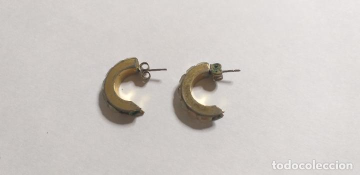 Joyeria: Pendientes medio aro con piedras. - Foto 4
