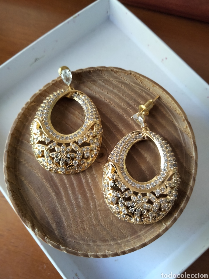Joyeria: PENDIENTES DE ARO DORADOS CON CIRCONITAS - Foto 8