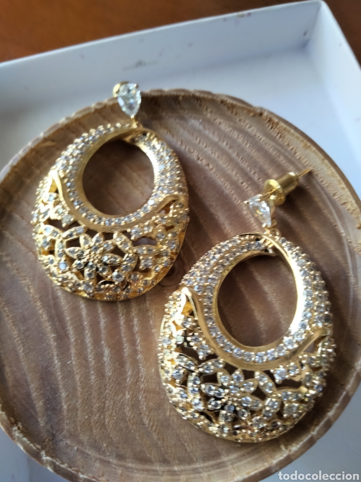 Joyeria: PENDIENTES DE ARO DORADOS CON CIRCONITAS - Foto 9