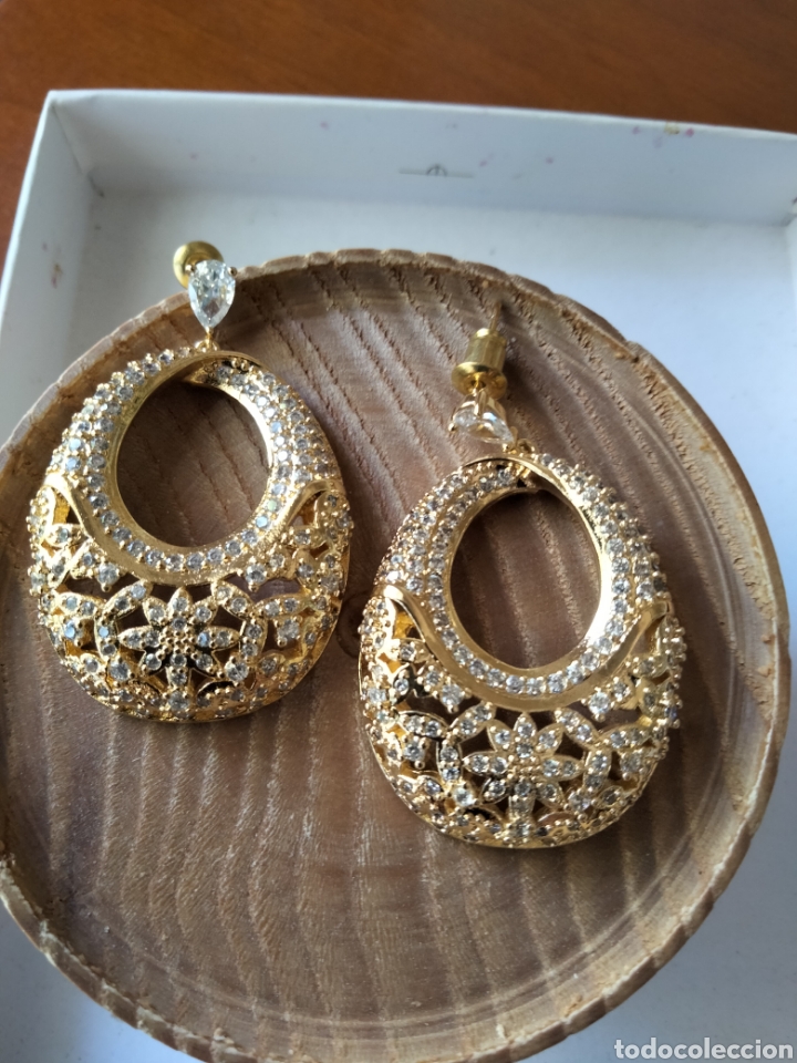 Joyeria: PENDIENTES DE ARO DORADOS CON CIRCONITAS - Foto 6