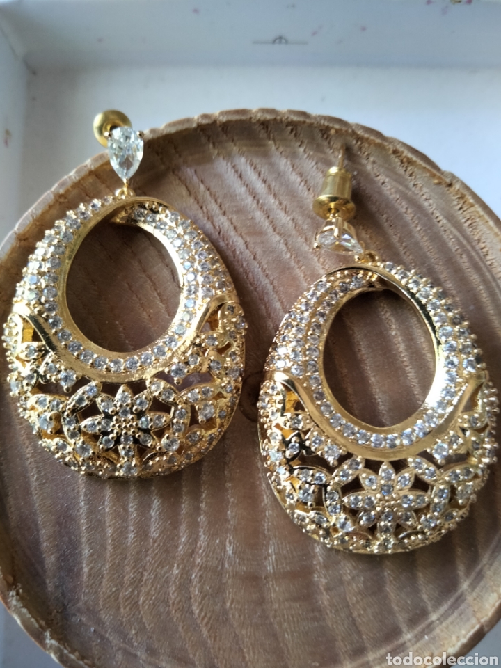 Joyeria: PENDIENTES DE ARO DORADOS CON CIRCONITAS - Foto 10