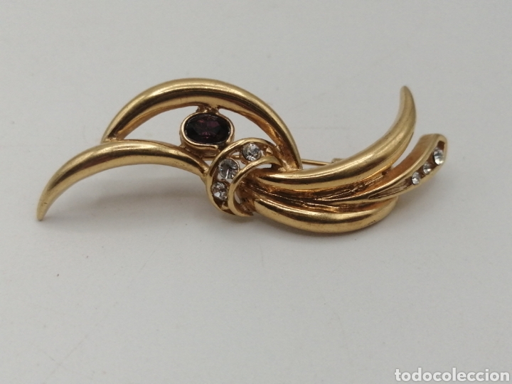 Joyeria: Broche chapado oro y pedrer&iacute;a - Foto 1
