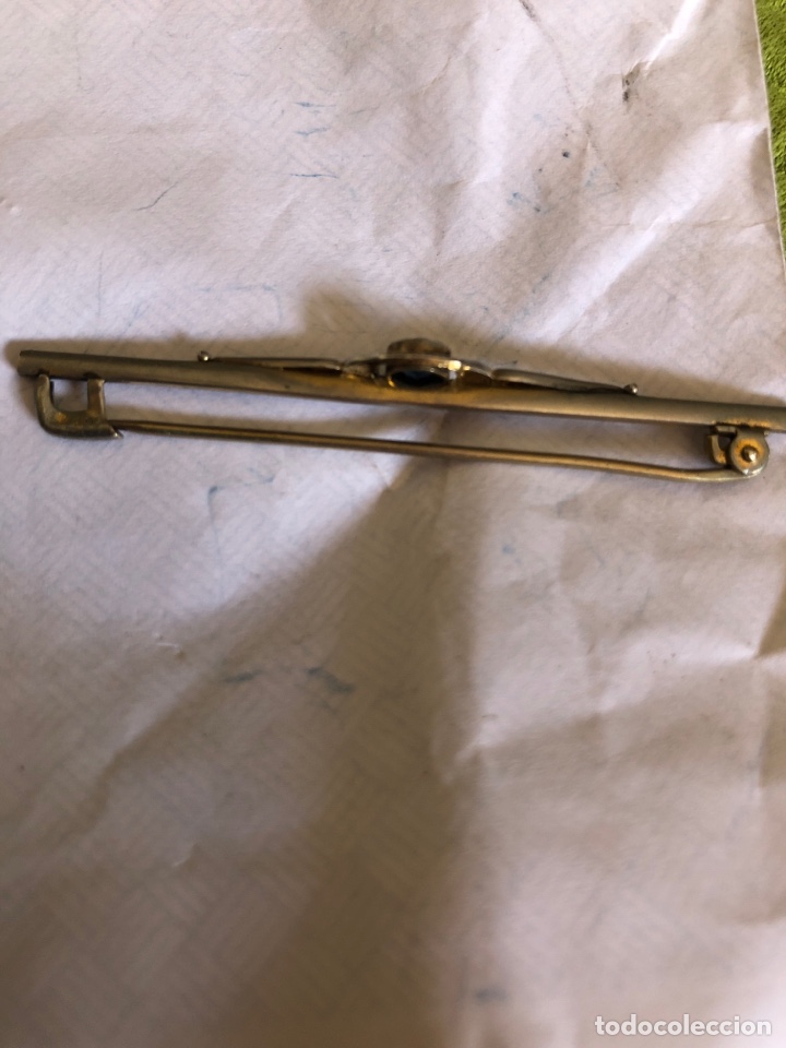 Joyeria: Antiguo broche de plata con zafiro - Foto 3