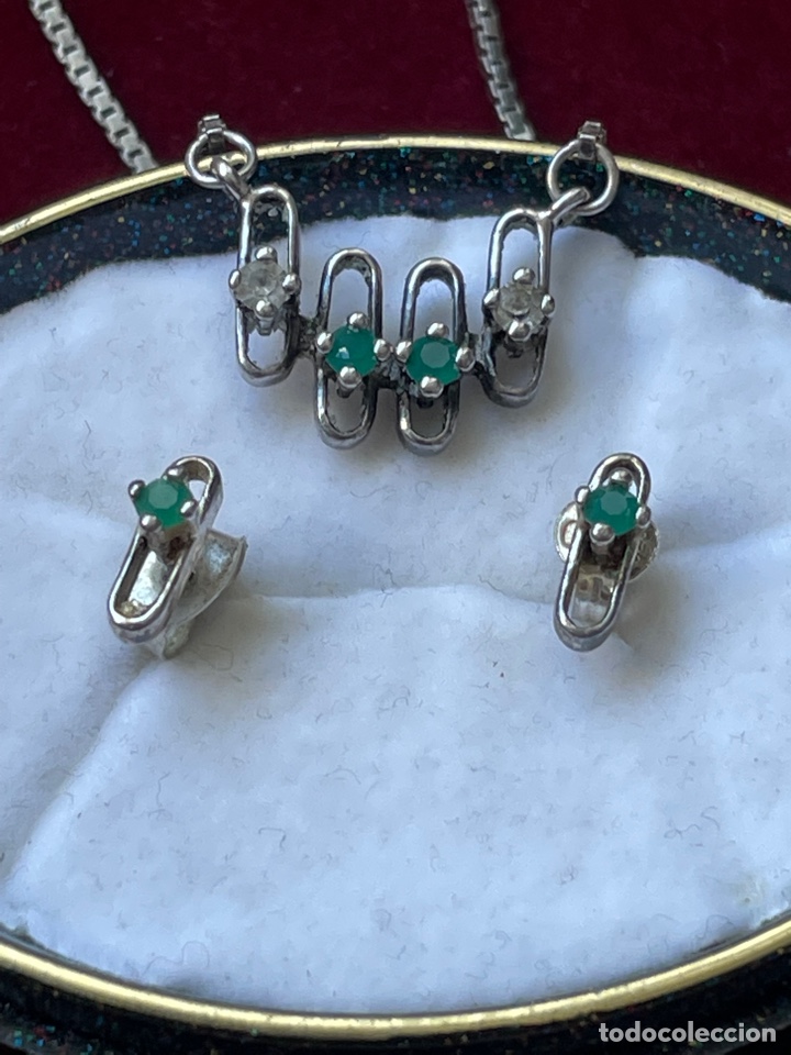 Joyeria: Conjunto de plata pendientes , cadena y colgante - Foto 1