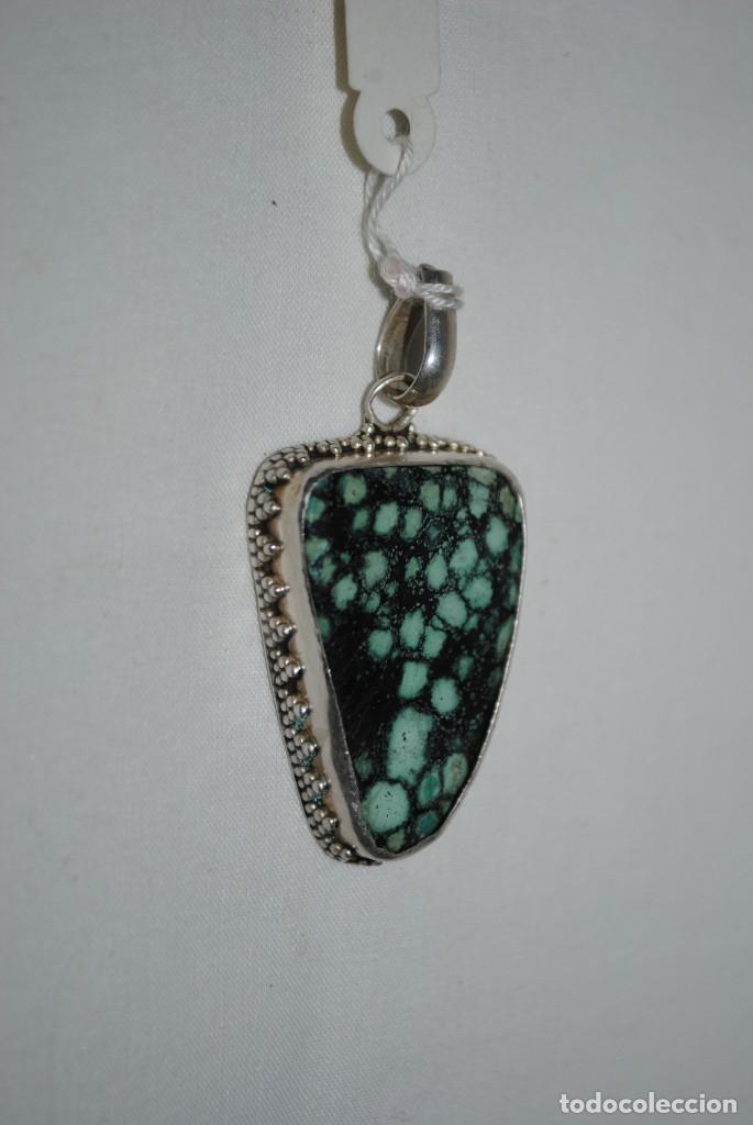 Joyeria: COLGANTE DE PLATA , Y MALAQUITA . - Foto 2