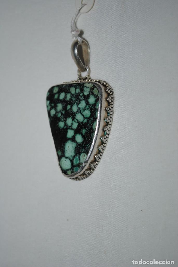 Joyeria: COLGANTE DE PLATA , Y MALAQUITA . - Foto 3