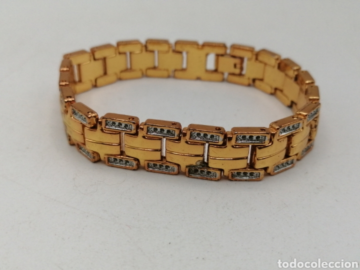 Joyeria: Pulsera brazalete metal chapado oro - Foto 3