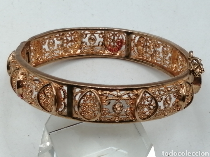 Joyeria: Pulsera brazalete metal chapado oro - Foto 2