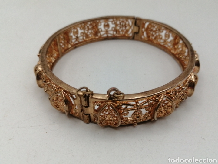 Joyeria: Pulsera brazalete metal chapado oro - Foto 3