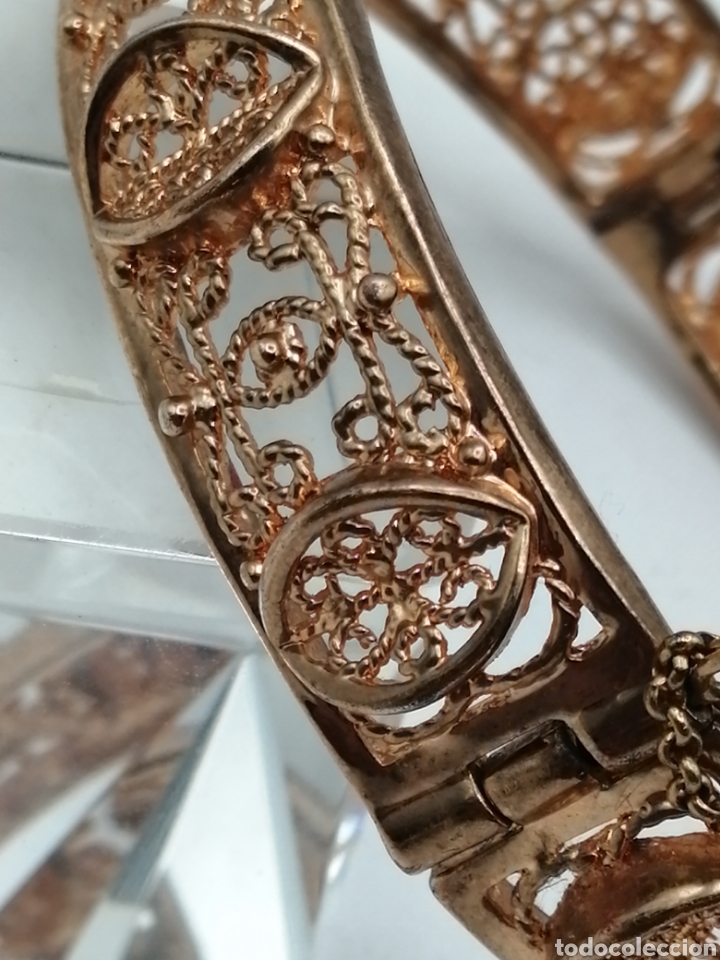Joyeria: Pulsera brazalete metal chapado oro - Foto 4