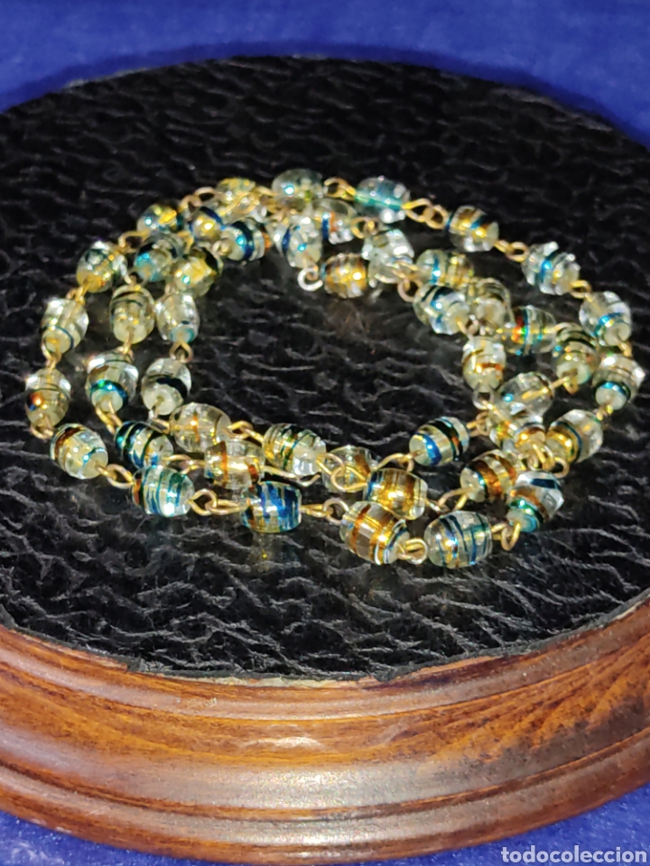 Joyeria: Collar largo de cristal de Murano.Vintage. - Foto 2
