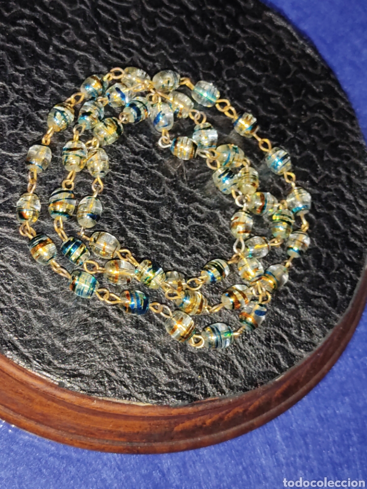 Joyeria: Collar largo de cristal de Murano.Vintage. - Foto 3
