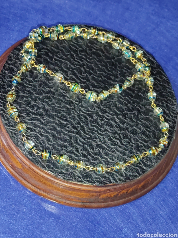 Joyeria: Collar largo de cristal de Murano.Vintage. - Foto 4