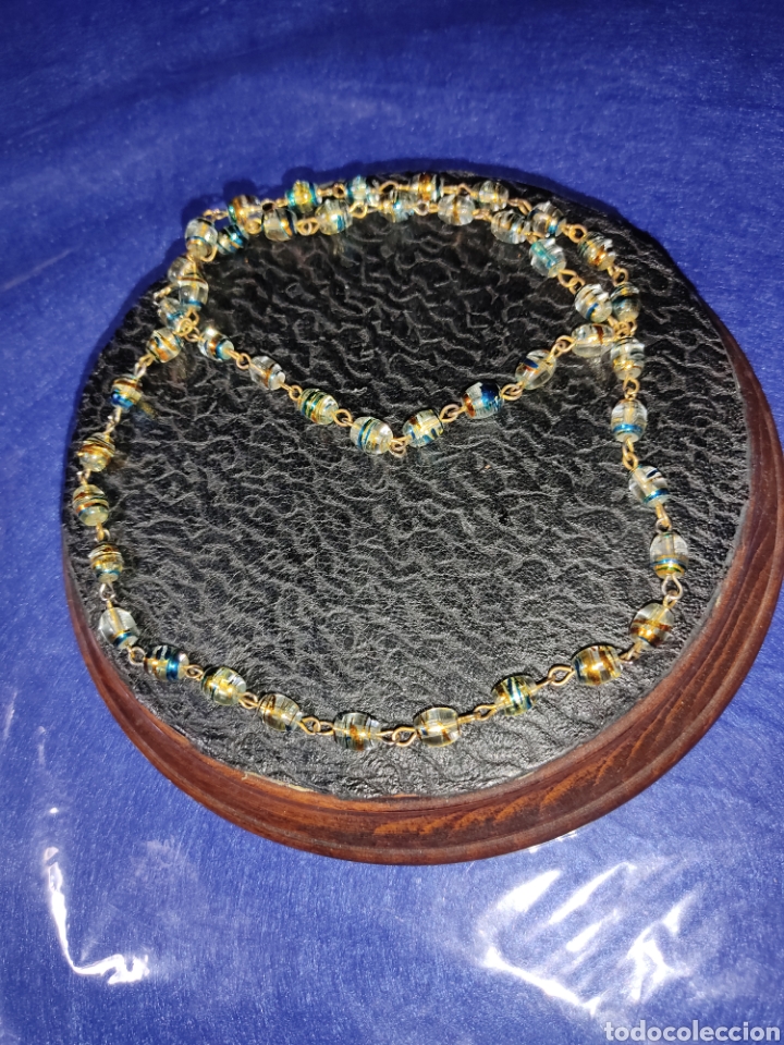 Joyeria: Collar largo de cristal de Murano.Vintage. - Foto 5