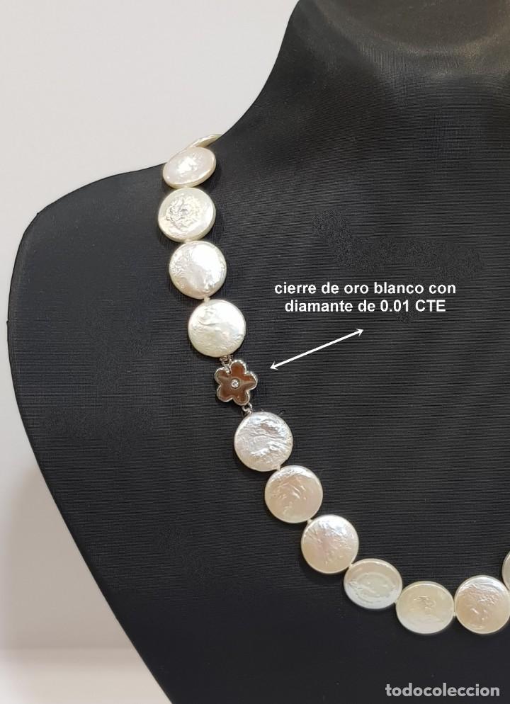 Joyeria: Collar de perlas, oro y diamante - Foto 2