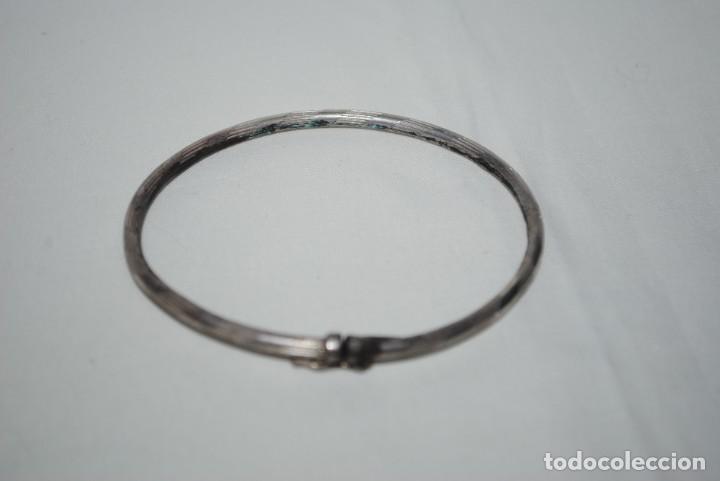 Joyeria: PULSERA DE PLATA REDONDA CON GRABADOS - Foto 1