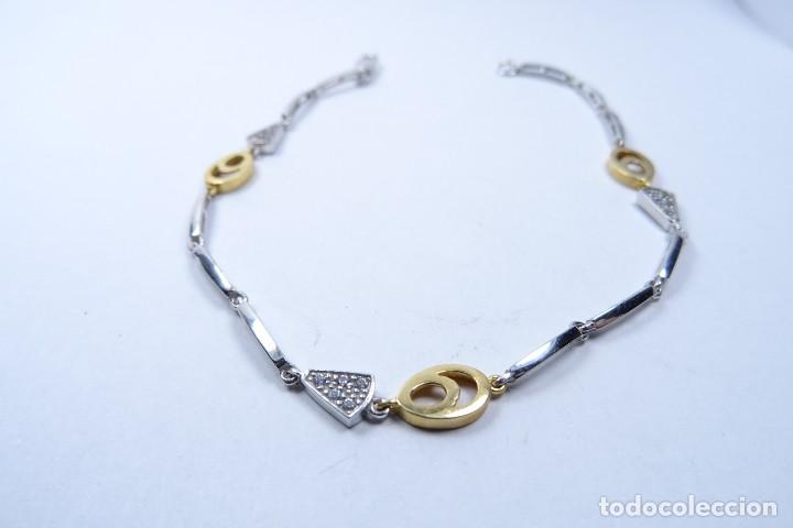 Joyeria: Original pulsera combinada en oro blanco y amarillo de oro macizo de 18k - Foto 1