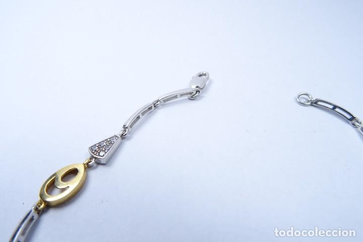 Joyeria: Original pulsera combinada en oro blanco y amarillo de oro macizo de 18k - Foto 7