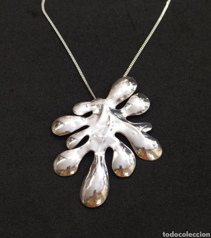 Joyeria: Espectacular colgante de plata en forma de hoja. - Foto 2