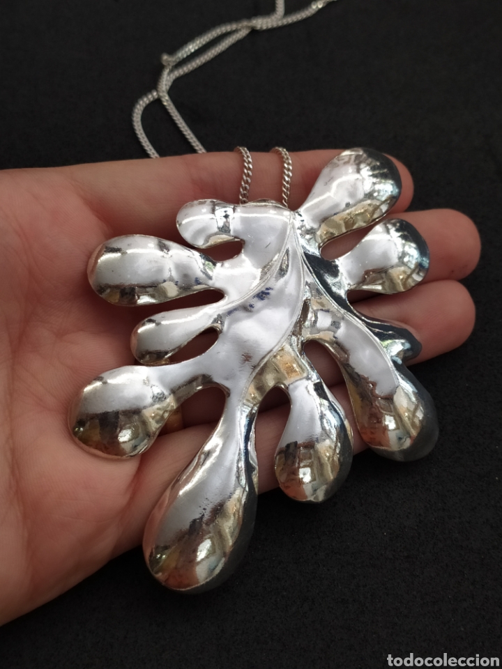 Joyeria: Espectacular colgante de plata en forma de hoja. - Foto 3