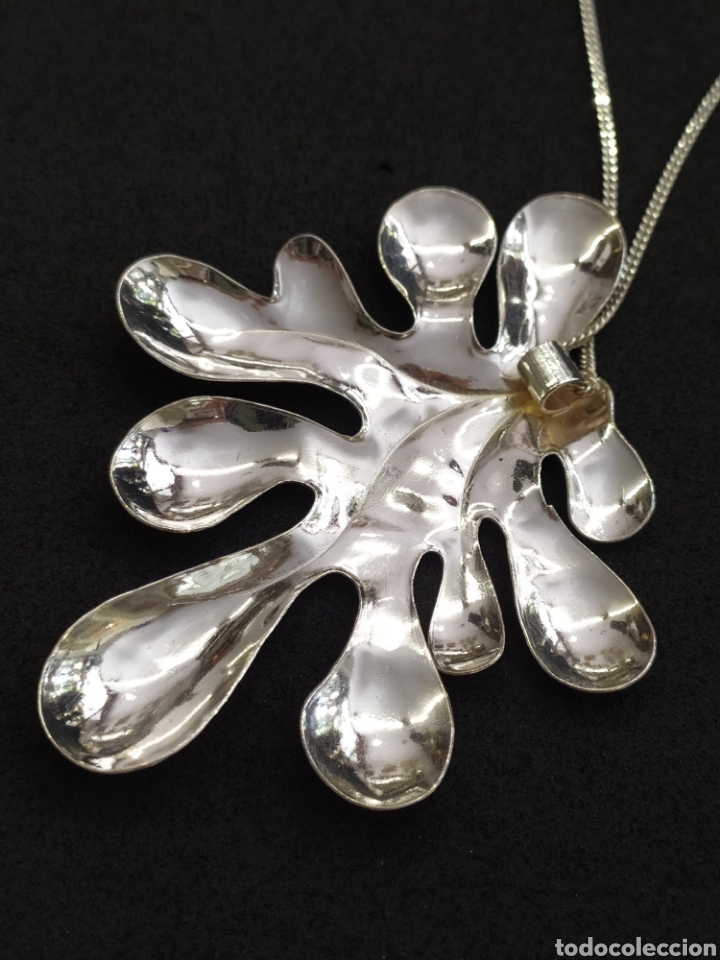 Joyeria: Espectacular colgante de plata en forma de hoja. - Foto 4