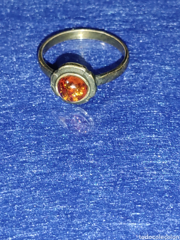 Joyeria: Anillo de plata contrastada con piedra ambar - Foto 2