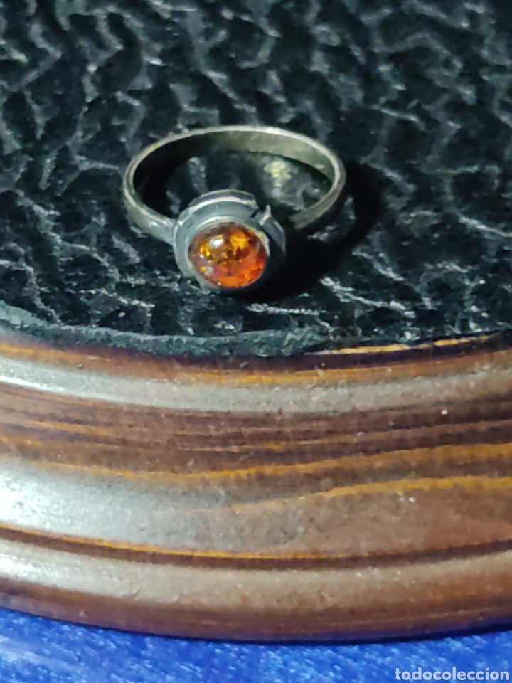 Joyeria: Anillo de plata contrastada con piedra ambar - Foto 3