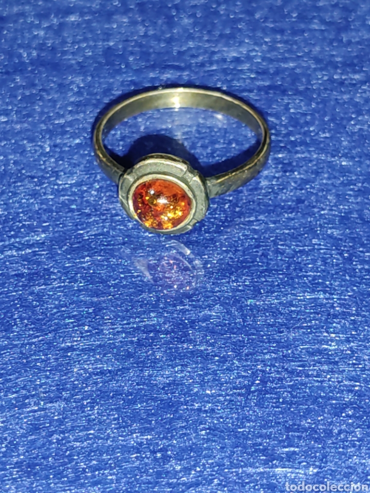 Joyeria: Anillo de plata contrastada con piedra ambar - Foto 1