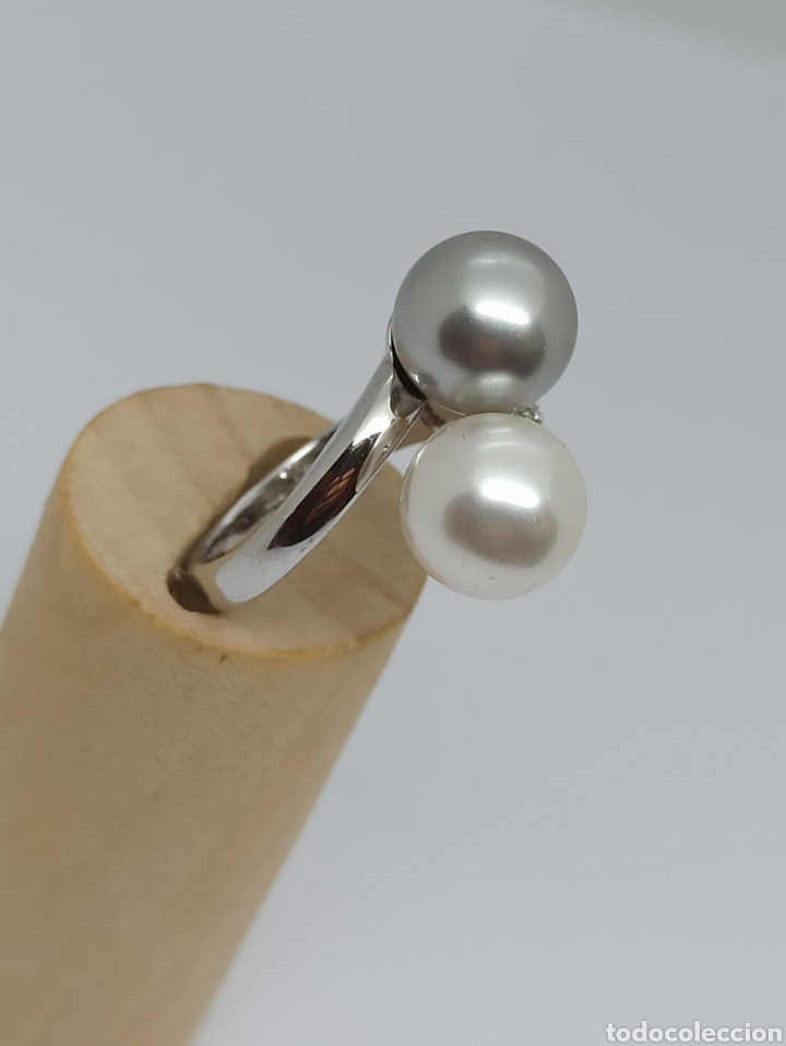 Joyeria: Anillo de plata de ley 925 perlas y circonitas - Foto 4