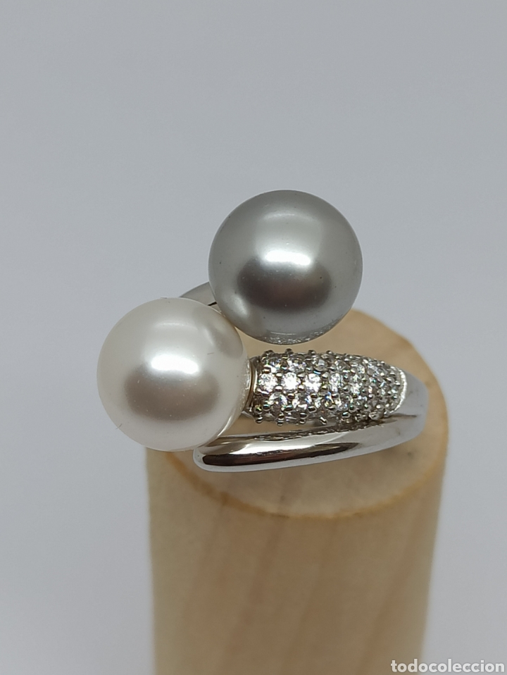 Joyeria: Anillo de plata de ley 925 perlas y circonitas - Foto 5