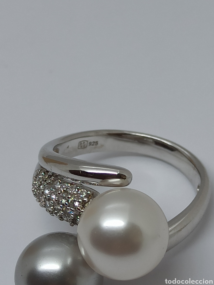 Joyeria: Anillo de plata de ley 925 perlas y circonitas - Foto 6