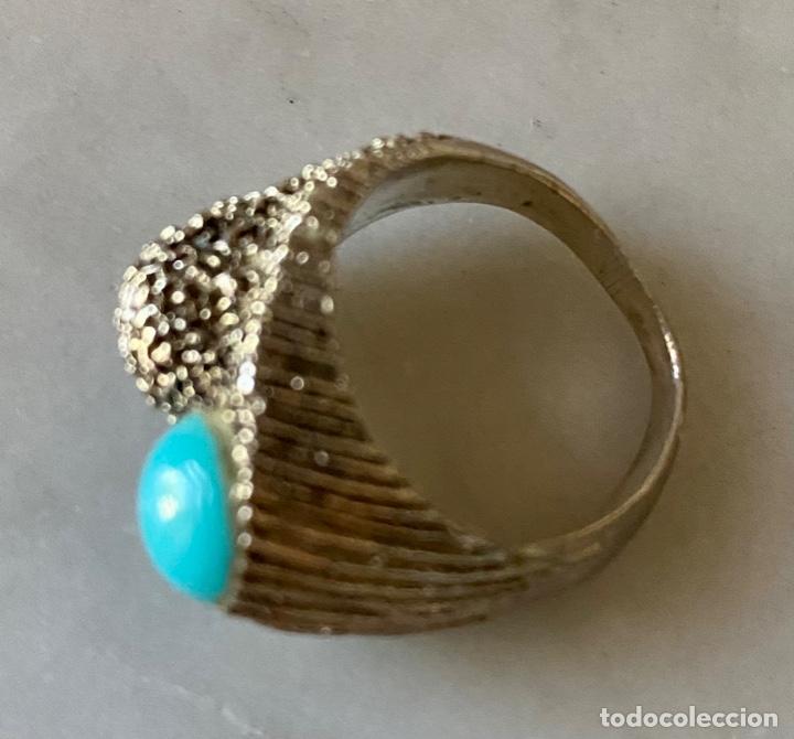 Joyeria: Anillo plata y turquesa vintage - Foto 1