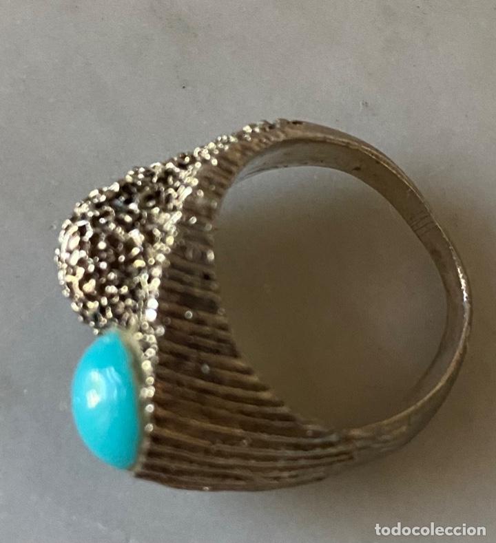 Joyeria: Anillo plata y turquesa vintage - Foto 2