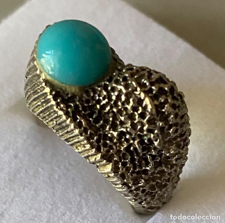 Joyeria: Anillo plata y turquesa vintage - Foto 5