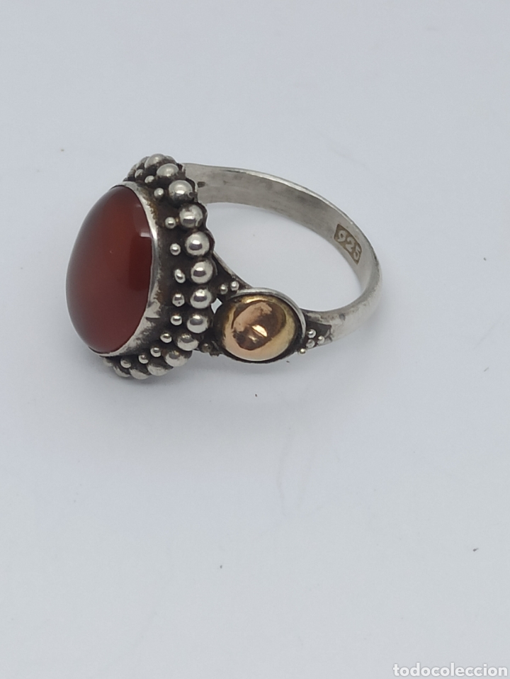 Joyeria: Antiguo anillo en plata de ley 925 y or&oacute; - Foto 2