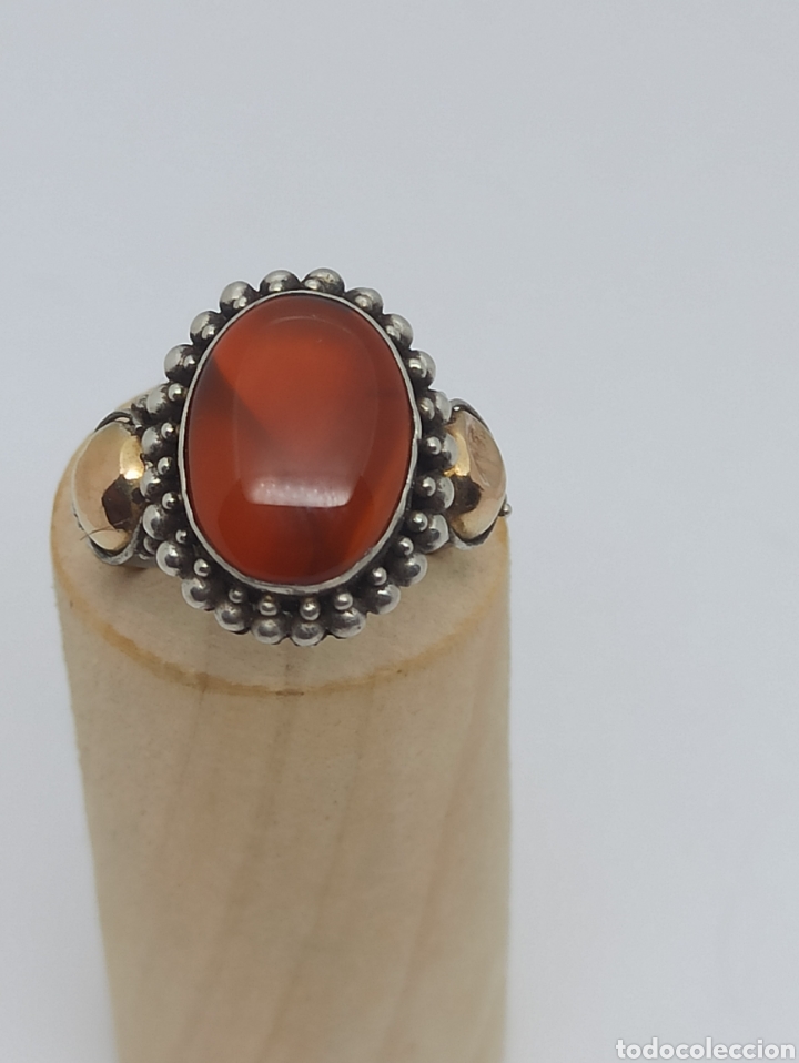 Joyeria: Antiguo anillo en plata de ley 925 y or&oacute; - Foto 3