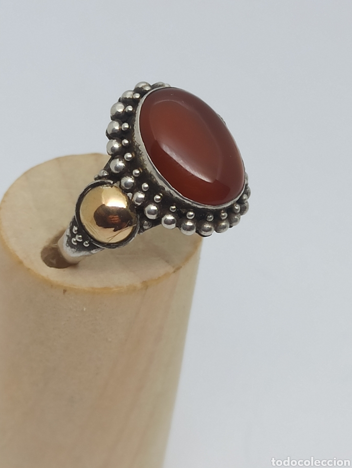 Joyeria: Antiguo anillo en plata de ley 925 y or&oacute; - Foto 4