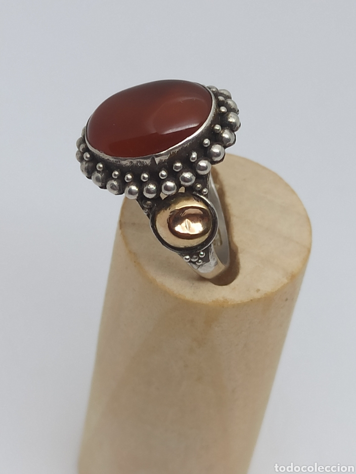 Joyeria: Antiguo anillo en plata de ley 925 y or&oacute; - Foto 5