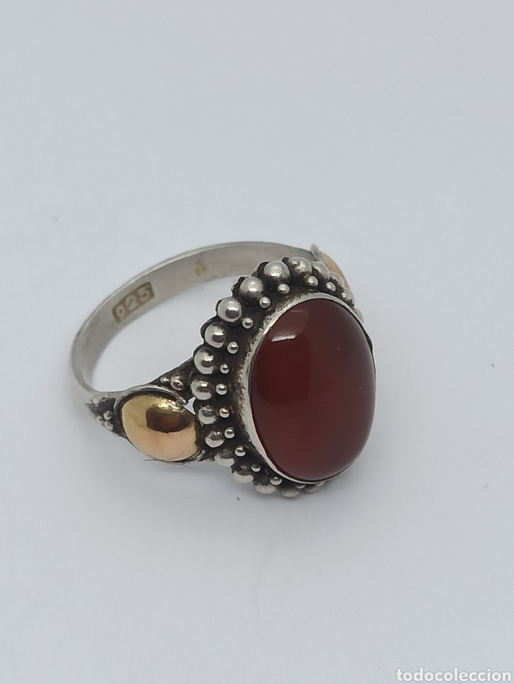 Joyeria: Antiguo anillo en plata de ley 925 y or&oacute; - Foto 1