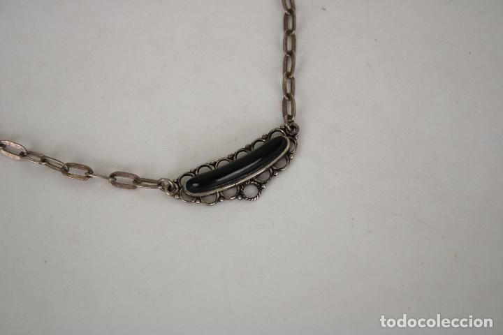 Joyeria: collar plata con azabache - Foto 1