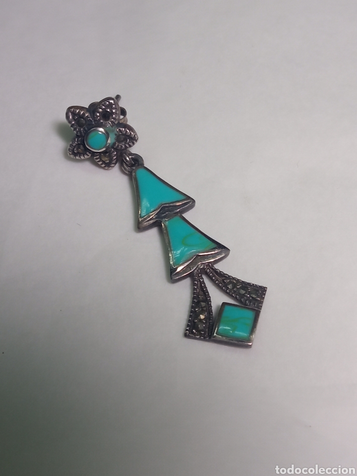 Joyeria: Pendientes plata y turquesa + - Foto 2