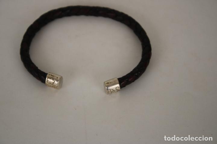 Joyeria: brazalete tous de cuero y plata - Foto 1