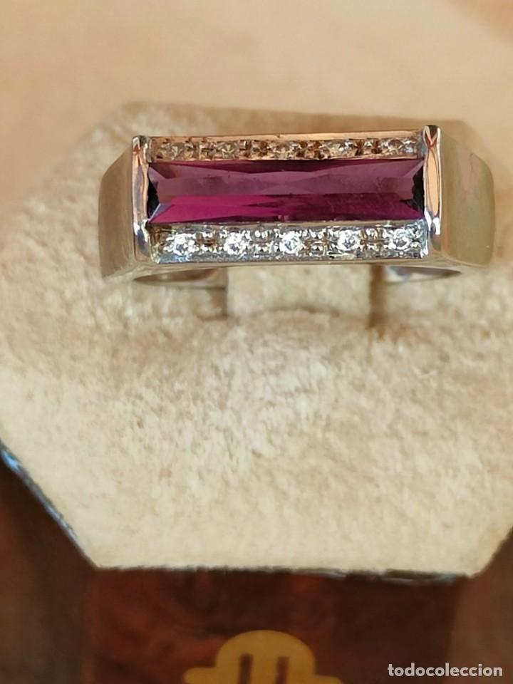 Joyeria: ANILLO ORO BLANCO Y AMATISTA Y CIRCONITAS - Foto 2