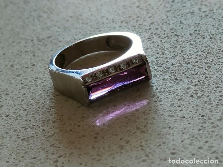 Joyeria: ANILLO ORO BLANCO Y AMATISTA Y CIRCONITAS - Foto 4